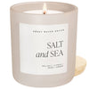 Salt and Sea 15 oz Soy Candle, Matte Jar