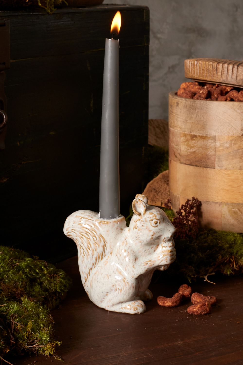 Squirrel Engraved Candle Pot - Himalayan Trading Post