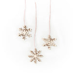 Simple Snowflake Wooden Ornaments