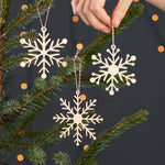 Simple Snowflake Wooden Ornaments